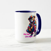 「おい、兄弟！」 テイクaヒップホップライフスタイル – ベアラップのスタイル マグカップ (正面右)