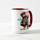 「おい、兄弟！」 抱擁ヒップホップライフスタイル – ベアーラップの マグカップ (正面右)
