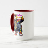 「おい、兄弟！」 抱擁ヒップホップライフスタイル – ベアーラップの マグカップ (正面左)