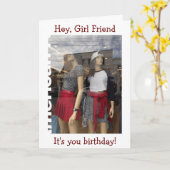おい、女の子友達 – それがお前の誕生日だ（買い物しよう） カード (黄色い花)