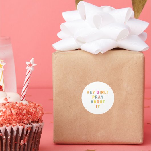 おい！女祈の子 |宗教デカール | Bible ラウンドシール (パーティー)