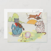 おい、水遁、水遁！ 猫とバイオリン ポストカード (正面/裏面)