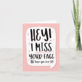 おい！私は恋しく思あなたの顔とあなたはOK! カード (正面)