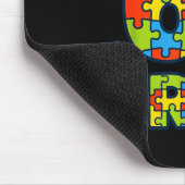 おい、6 7 面白い 自閉症啓発 子供 茶 マウスパッド (コーナー)