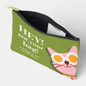 おい！Not Yourバッグおもしろいキャットポーチパーソナライズされたバッグ アクセサリーポーチ (見開き)