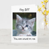 おいBFF君の年齢のハッピーバースデー カード (黄色い花)