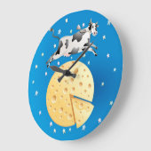 おいDidddle、牛は月時計の上に飛んだ ラージ壁時計 (傾斜)