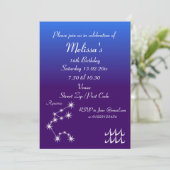 おうしょく座のパーソナライズされたパーティー招待状 招待状 (スタンド正面)