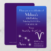 おうしょ座の個別パーティー招待状 招待状 (正面/裏面)