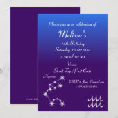 おうし座のオーダーメイドパーティー招待状 招待状 (正面/裏面)