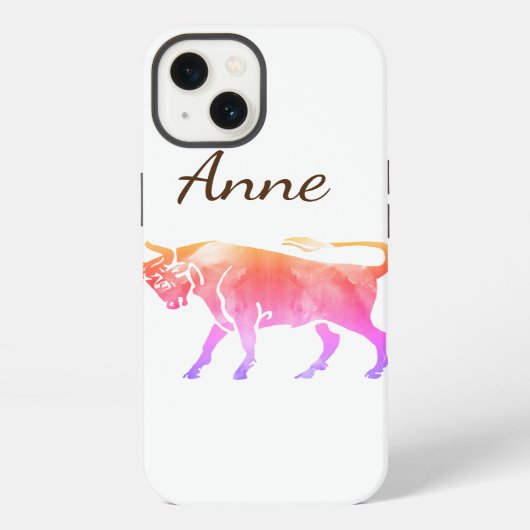 おうし座のカスタムデザイン iPhoneケース (裏面)