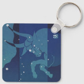 おうし座のブルーコンステレーション ヴィンテージ占星術 キーホルダー (裏面)