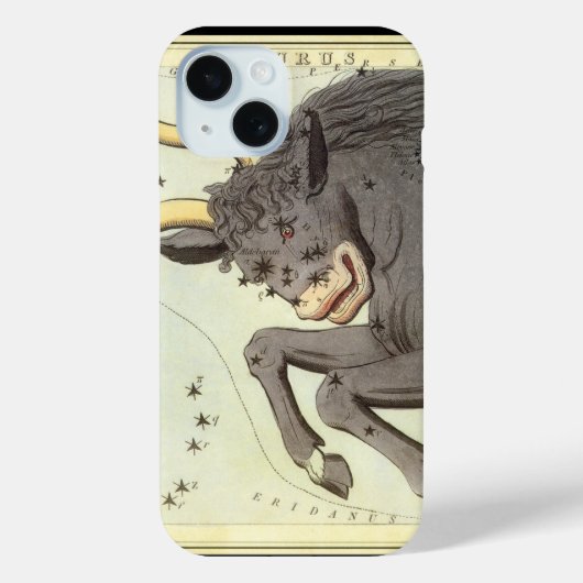 おうし座のブルー、ヴィンテージ星座天文鏡 Case-Mate iPhoneケース (裏面)