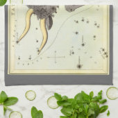 おうし座のブル、ヴィンテージ星座 ウラニアの鏡 キッチンタオル (折り畳み)