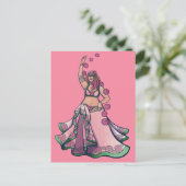 おうし座のベリーダンサー女神の黄道帯アート ポストカード (スタンド正面)