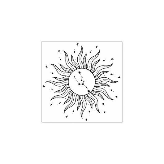 おうし座のホロスコープ | 占星術 ゾディアックサイン ラバースタンプ (インプリント)