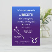 おうし座の星座ギャラクシーパーティー招待状 招待状 (スタンド正面)