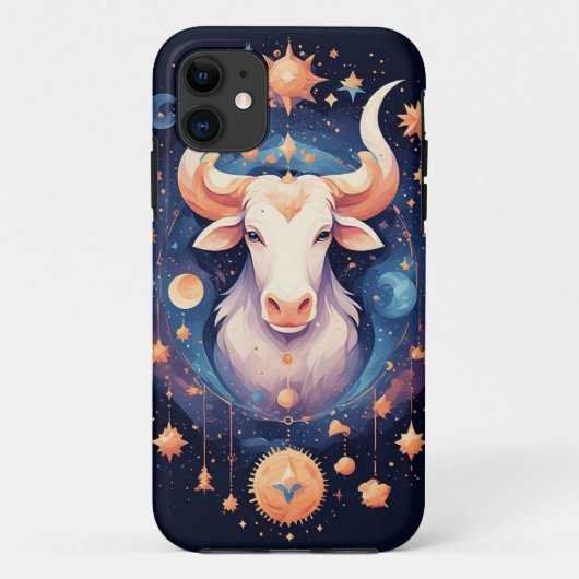 おうし座の装飾的なイラスト Case-Mate iPhoneケース (裏面)