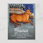 おうし座の誕生日パーティー ポストカード (正面)