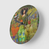 おうし座超現実ファンタジースチームパンク星占い ラウンド壁時計 (傾斜)