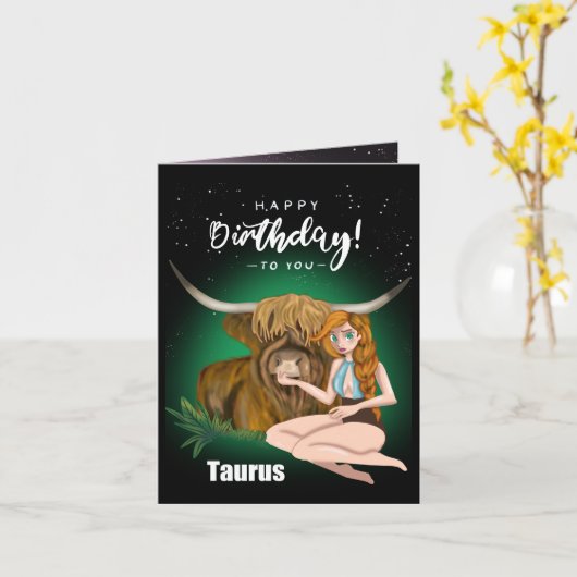 おうし座  カード (黄色い花)