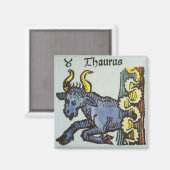 おうし座、ヴィンテージ星座の看板 マグネット (正面/裏面)