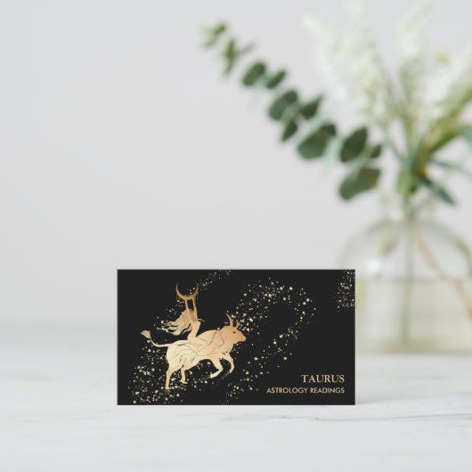 ~*おうし座: 〔占星術の〕十二宮図占星術が月球を読む 名刺 (スタンド正面)