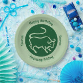 おうし座〔占星術の〕十二宮図徴候 ペーパープレート (パーティー)