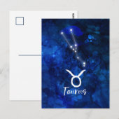 おうし座 星空 コンステレーション 青い銀河 天体 ポストカード (正面/裏面)