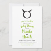 おうし座 5月 ベビーシャワー 春 占星術 星座 招待状 (正面)