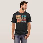 おうちで読書と猫と ゆるりと過ごす Tシャツ (正面フル)