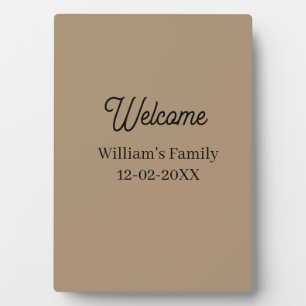 おうちのwelcome 家族の名前 記念 フォトプラーク