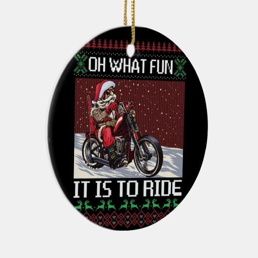 おおおもしろい乗りのバイクは何だ セラミックオーナメント (右)