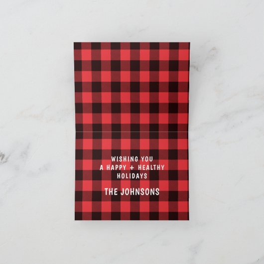 おおおもしろい鹿1年の水牛がクリスマスを祝う シーズンカード (内部)