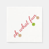 おおおもしろい!クリスマスベル紙ナプキン スタンダードカクテルナプキン (正面)