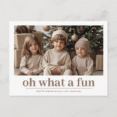 おおおもしろい!ハッパーソナライズされたプホリデー写真 ポストカード (正面)