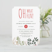 おおおもしろい!ボタニカルホリデーパーティー招待状 招待状 (スタンド正面)