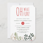 おおおもしろい!ボタニカルホリデーパーティー招待状 招待状 (正面)