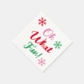 おおおもしろい!モダンフェスティバルスクリプトクリスマスパーティー スタンダードカクテルナプキン (角)