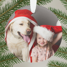 おおおもしろい!モダンミニマルシンプルChristmas写真 オーナメント