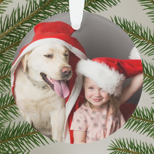 おおおもしろい!モダンミニマルシンプルChristmas写真 オーナメント