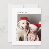 おおおもしろい!モダンミニマルシンプルChristmas写真 シーズンカード (正面)