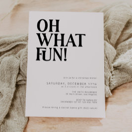 おおおもしろい!モダン&ミニマリストのクリスマスパーティー 招待状