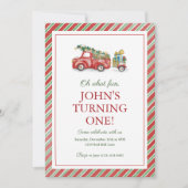 おおおもしろい!最初の誕生日招待状 招待状 (正面)