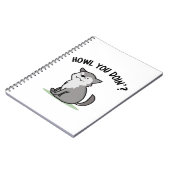 おおかみ君、どうしてる?面白い赤ちゃんオオカミのダジャレ ノートブック (左側)