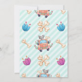 おおかみ少年の歓喜の遠吠え！かわいいオオカミちゃんのベビーシャワー 招待状 (裏面)