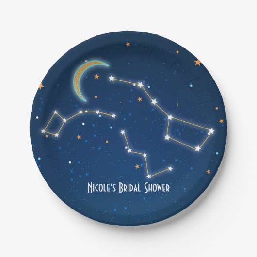 おおぐま座 星空 星座 天体 ペーパープレート (正面)