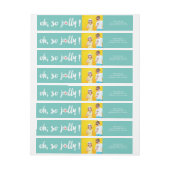 おおすてき!ブラシホリデーフォト差出人住所 ラップアラウンドラベル (シート)