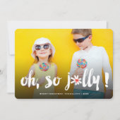 おおすてき!Pom Pomブラシスクリプトおもしろいモダン写真 シーズンカード (正面)