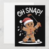 おおっと、ジンジャーブレッドマン ゴルファー ゴルフ クリスマス Xmas (正面/裏面)